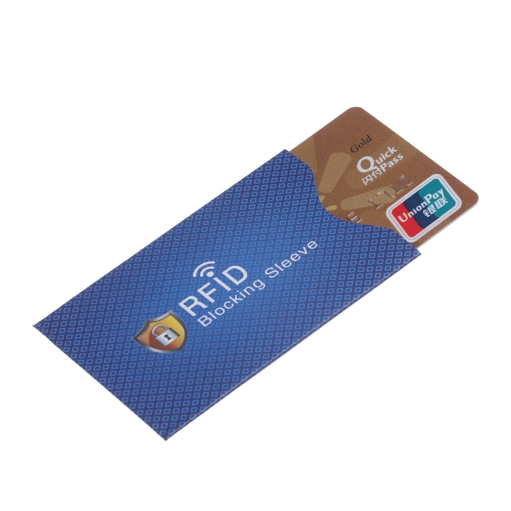 Anti Diebstahl Scan NFC Abdeckungen EMF Abschirmung RFID Blocking Sleeve Schutz Halter für ID Kreditkarte 4 stücke: Tiefe Blau