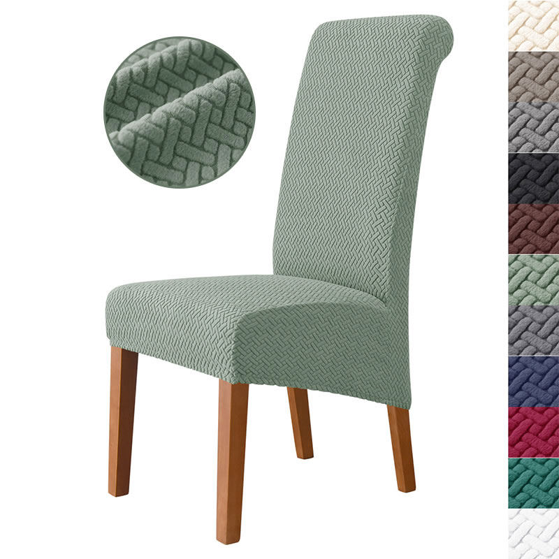 Housse de chaise molletonnée à haut dossier, protection anti-salissure, pour salle à manger, Banquet, mariage, taille XL