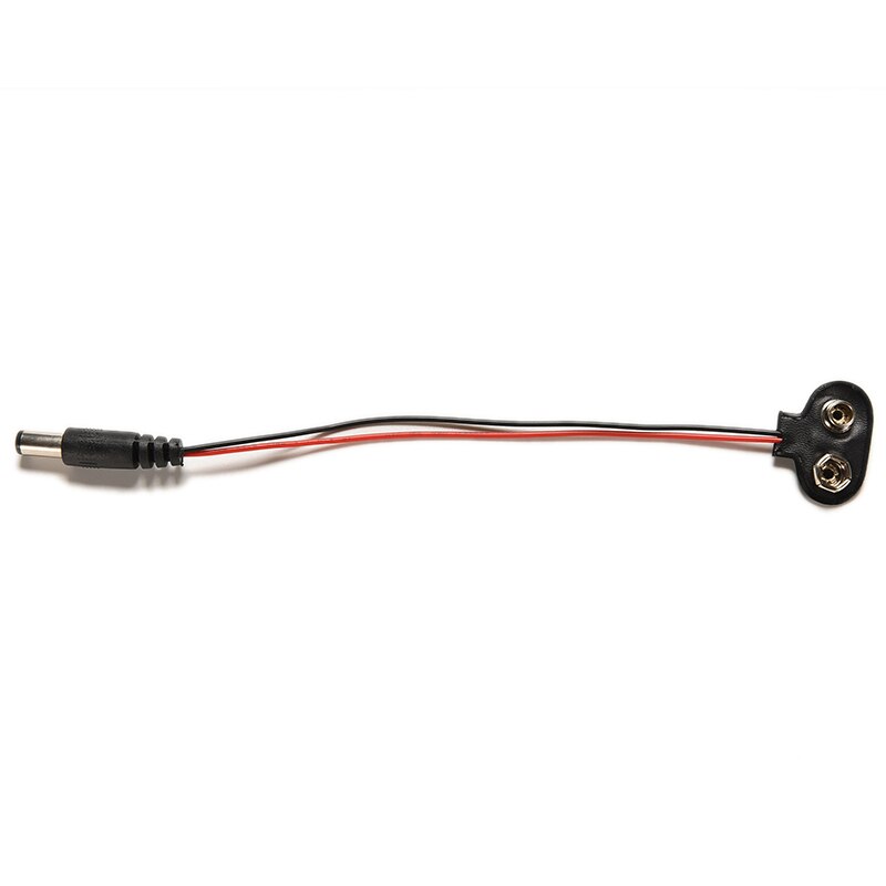 2Pcs 18cm T-type 9V DC Cable Battery Power