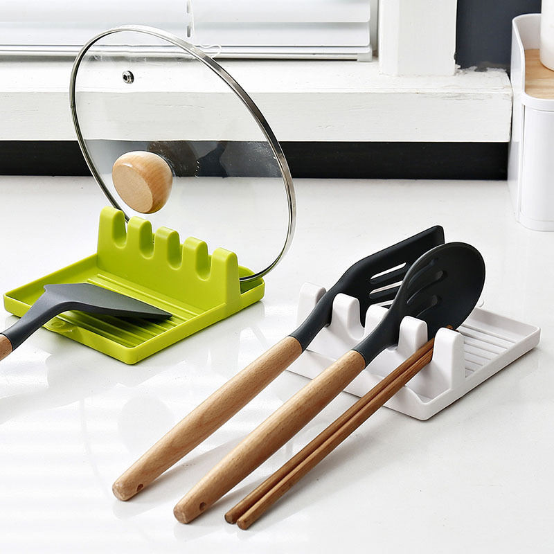 Keuken Lepel Houders Vork Spatel Rek Plank Organisator Plastic Lepel Rest Eetstokjes Houder Antislip Lepels Pad Keuken Gebruiksvoorwerp