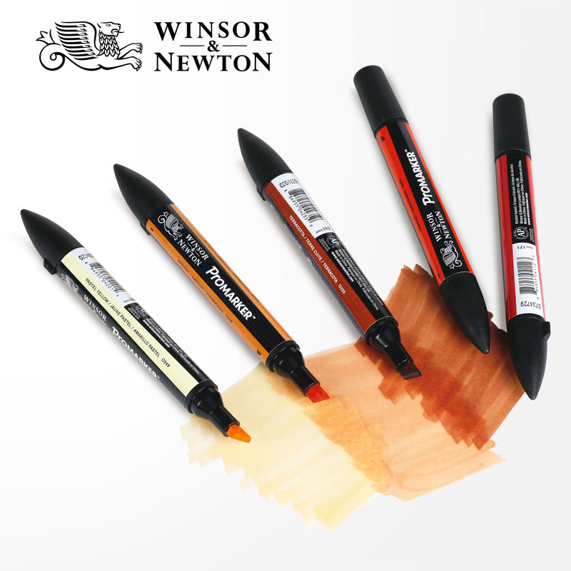 Winsor newton promarker 6/12 väriä taide tussi hieno kärki alkoholipohjainen markkeri kynät kaksipäiset kaksoismerkit animaatio