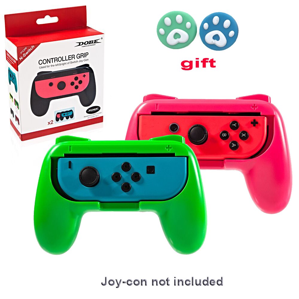 2 Pcs Nintendos Nintend Schakelaar Vreugde Con Controller Racing Stuurwiel Nintendoswitch Handvat Grips Voor Nitendo Schakelaar Games: green red