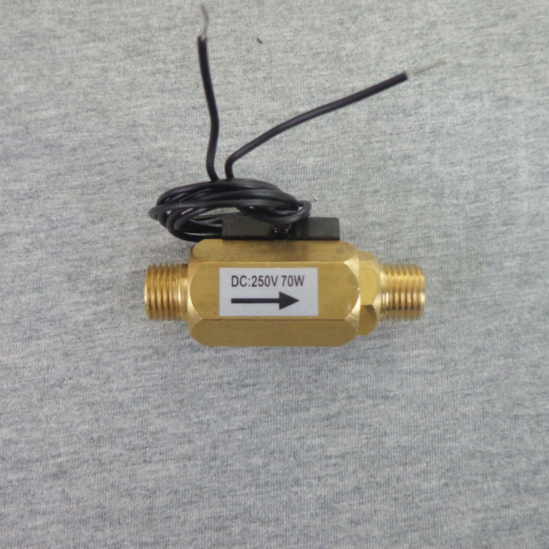 USM-FS41TA Normally open Circuit Magnetic Flow Switch 70W Max Load DC250V AC220V Max Reliable BSP G1/4" Male made of Brass
