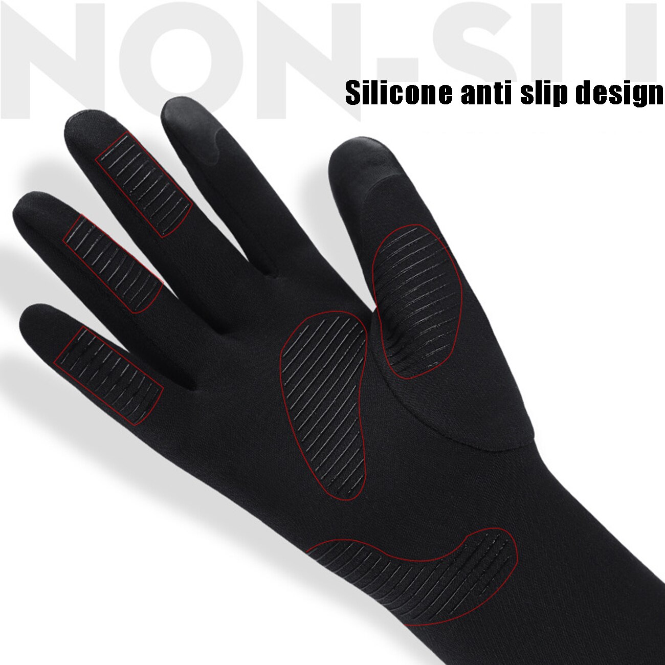 GOLOVEJOY Winter Gloves Windproof Touch Screen Unisex Full Finger Thermal Fleece Cold Weather Warm Gloves Workout Gloves