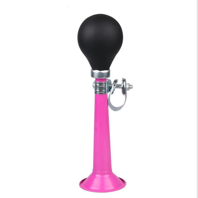 Bocina de aire de Metal para bicicleta, Trompeta de cordoncillo, Bombilla de Goma, la campana de bicicleta está zumbando: Rosa