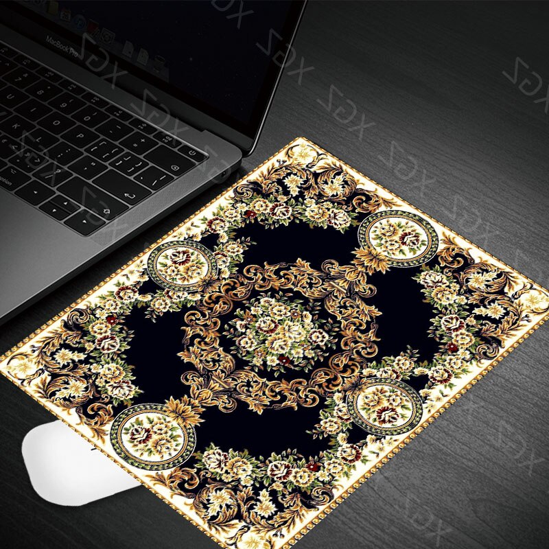 Yzuoan Products Persian Rugs Comfort Small Mouse Mat Gamer Mouse Pad Pattern Soft Gaming Accessories Mousepad Desk Mat: 22x18-9