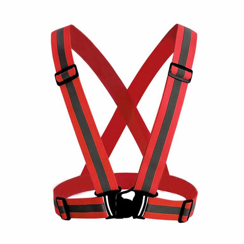 Correa reflectante para correr de noche, chaleco reflectante de alta visibilidad, suministros de seguridad deportiva para hombre y mujer: red
