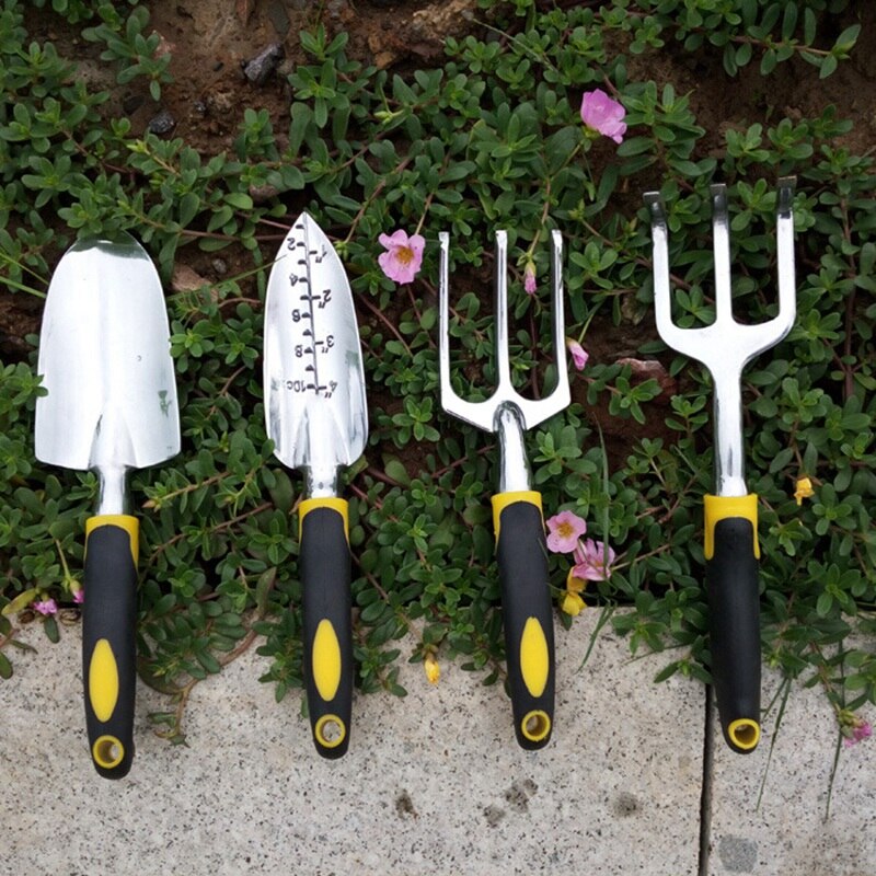 6Pcs/Set Durable Steel Garden Shovel Spade Fork Transplanting Digging Tools Manual Removing Taproot for Homegrown Planting Weedi