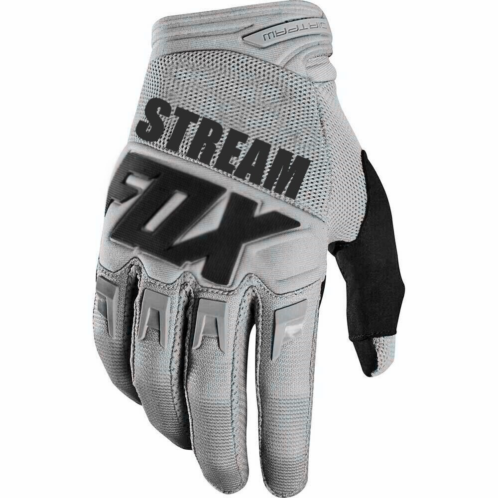 Motorcycle Gloves Top Mx Fox Gloves Bike Gloves Motorcyle Cycling MX fox Gloves Breathable non-slip Cycling Protect Bike Gloves: Grey / L