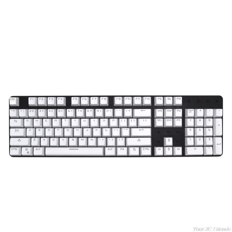 Double-Shot keycaps for DIY Gaming Mechanical Keyboard, 104pcs Key Cap Covers N10 21: -W