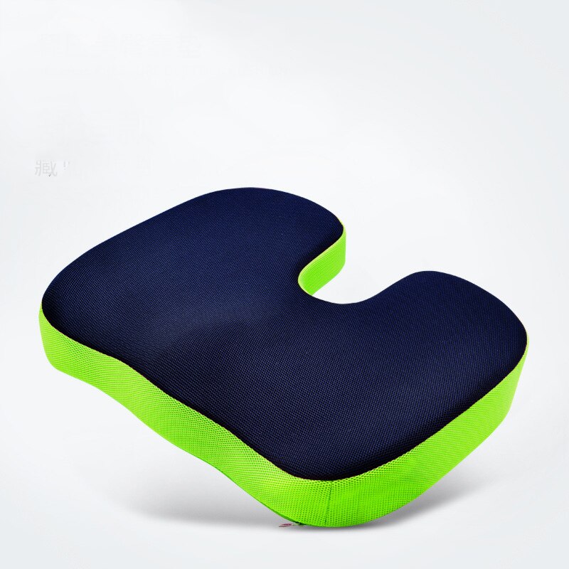 Coccyx kudde ortopediskt minne skum ischias kudde anti-decubitus lättnad smärta kontor hem sittande kudde ergonomisk hemorrojd: Mörkblå grön