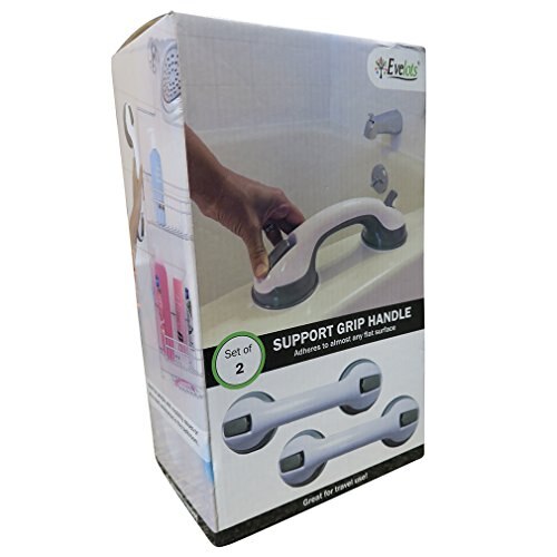 2pcs,Bath &amp; Shower Handle W/Strong Hold Suction Cups for Safety Grab, S/2