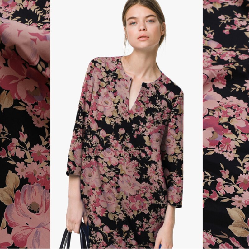 Tissu en crêpe De Chine imprimé, étoffe douce pour la peau De mûrier, sarouel drapé, vêtements, chemise, tissu au mètre