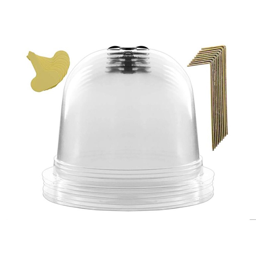 Breathable Cloche Dome Protector Cover Ventilation Plant Supplies Translucent ABS Reusable Plastic Seedling Maintenance Tools