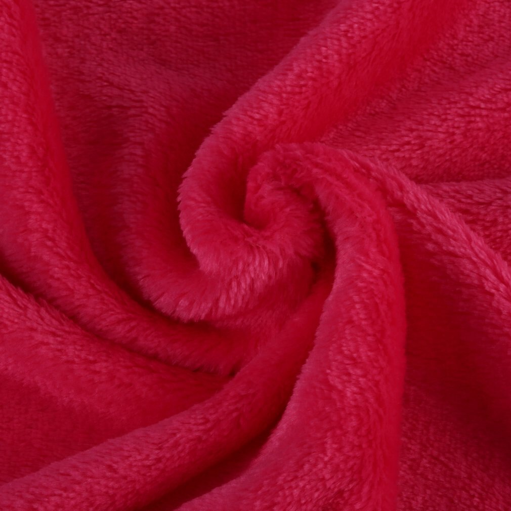 Mjuk och varm korall sammetsfilt vinterlakan överkast soffa rutigt tyg lätt mekanisk tvätt flanellfilt: Rosröd