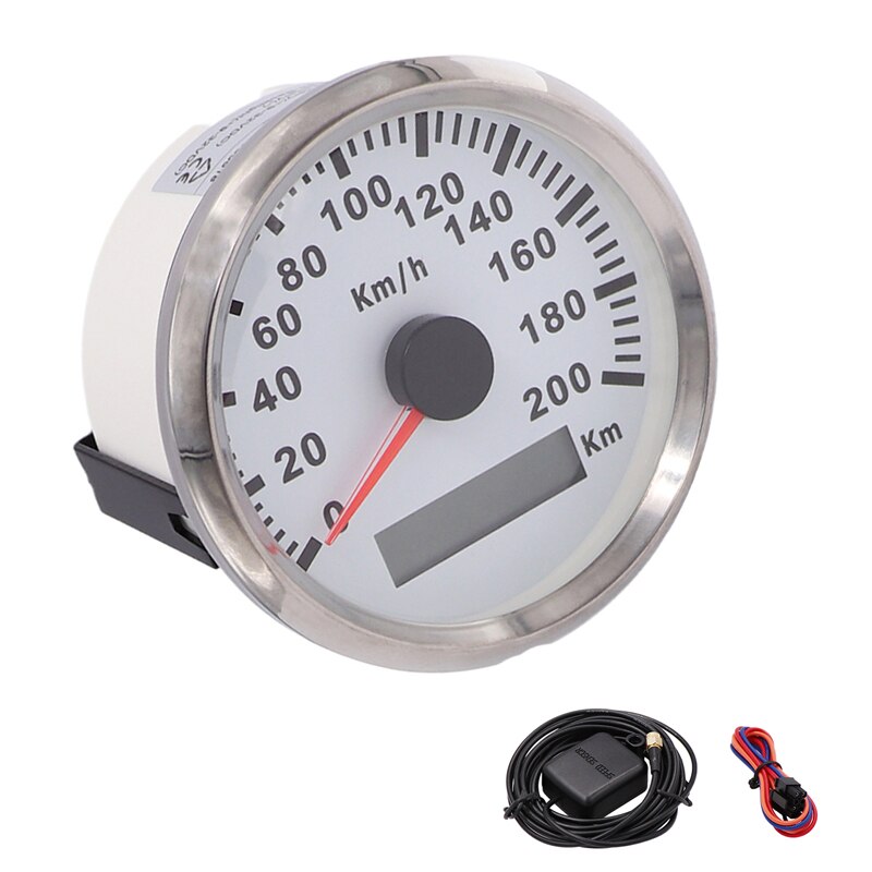 85 Mm Superieure Digitale Snelheidsmeter Gps Speed Gauge Kilometerstand 200KMH 120KMH Voor Atv Utv Motorfiets Marine Boot