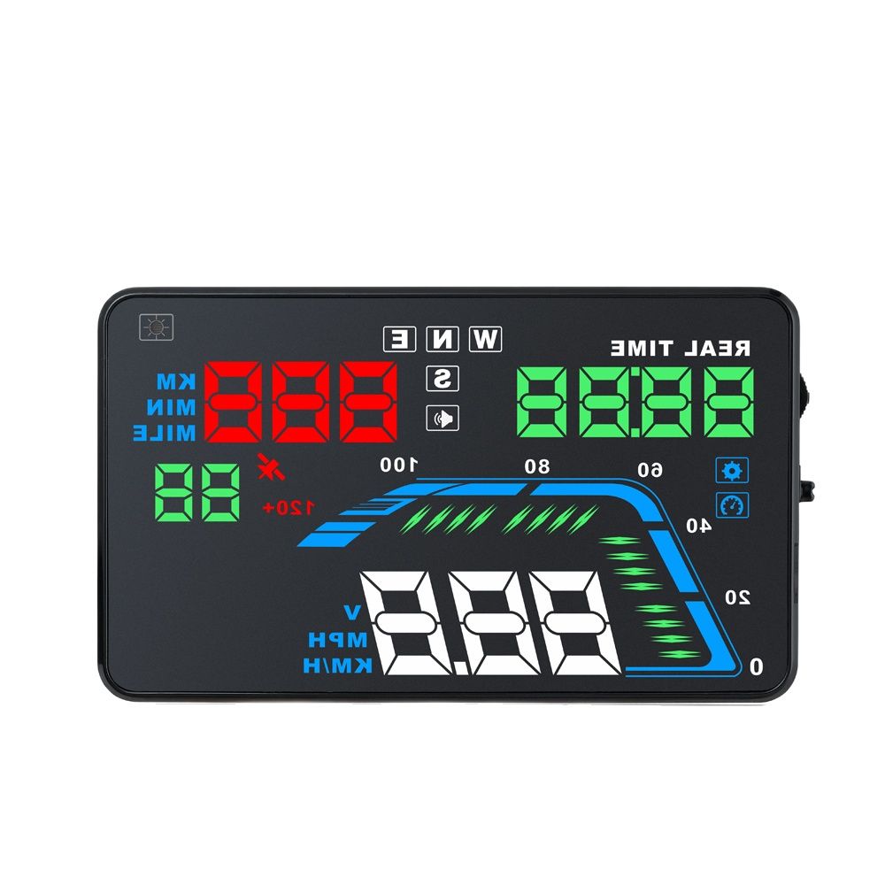 Q7 5.5" Multi Color Auto Car HUD GPS Head Up Display Speedometers Overspeed Warning Dashboard Windshield Projector