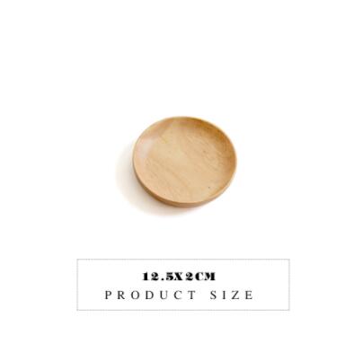 Wood Serving Plate, Wood Square & Round Serving Tray, Fruit Dessert Cake Snack Candy Platter Wooden Bowls: 2