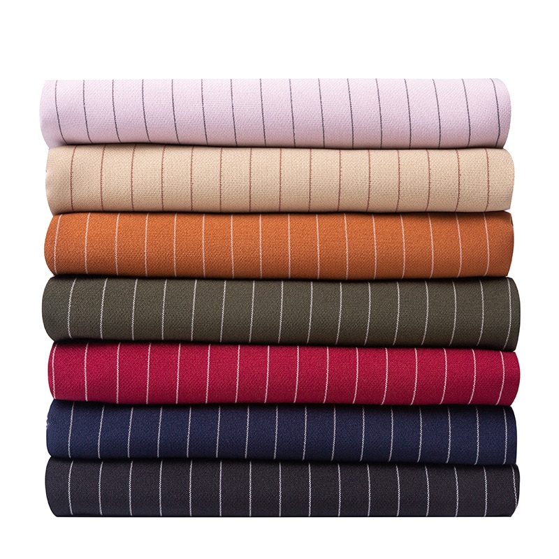Bredde 59 " henge ned rynkebestandig nålestripet stoff polyester spandex materiale buksevest nyeste dressstoff