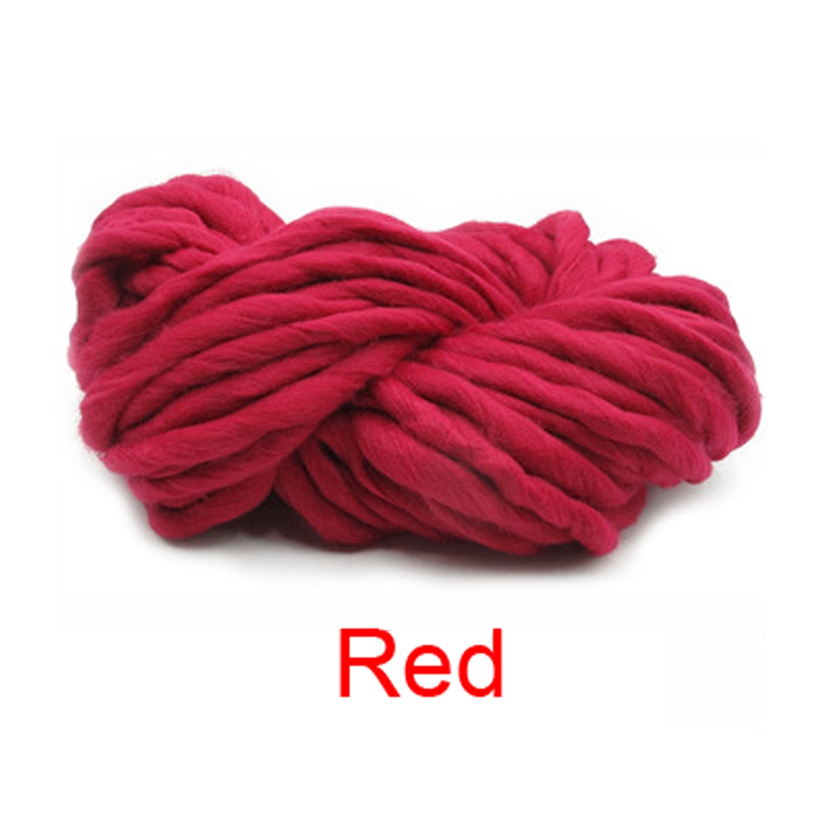 250g dikke merinowol breiwol alternatief dikke wol garen diy super bulky arm breien deken hand spin garen: Rood