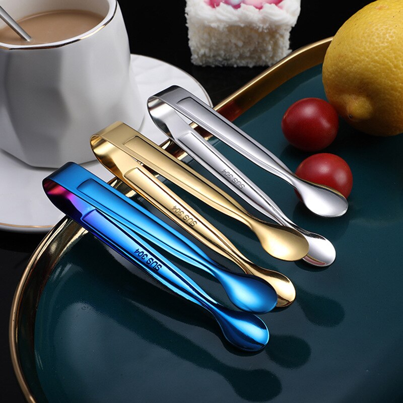 304 Stainless Steel Round Ice Clip Sugar Cube Clip Towel Clip Coffee Candy Clip Small Food Clip Coffee Restaurant Supplies
