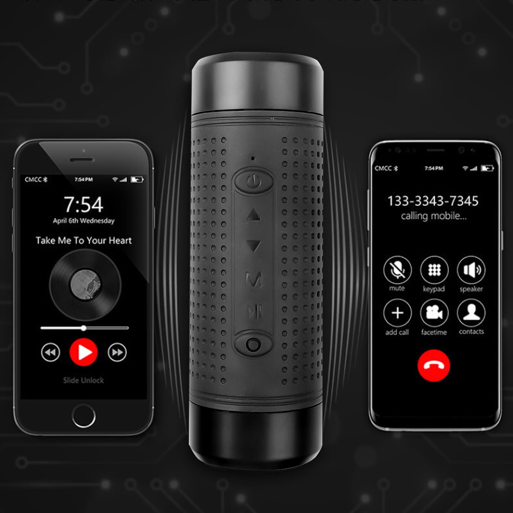 Kebidu 5w kabelloser outdoor-bluetooth-lautsprecher, jakcom  os2 smarte taschenlampe, wasserdichter fahrradlautsprecher mit powerbank-unterstützung, tf-fm