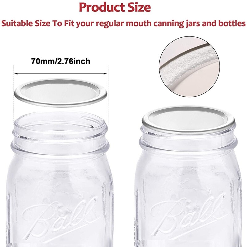 70Mm Inblikken Deksels Jar Split-Type Deksels Herbruikbare Lekvrije Opslag Solid Caps Metalen Inblikken Pot Deksels