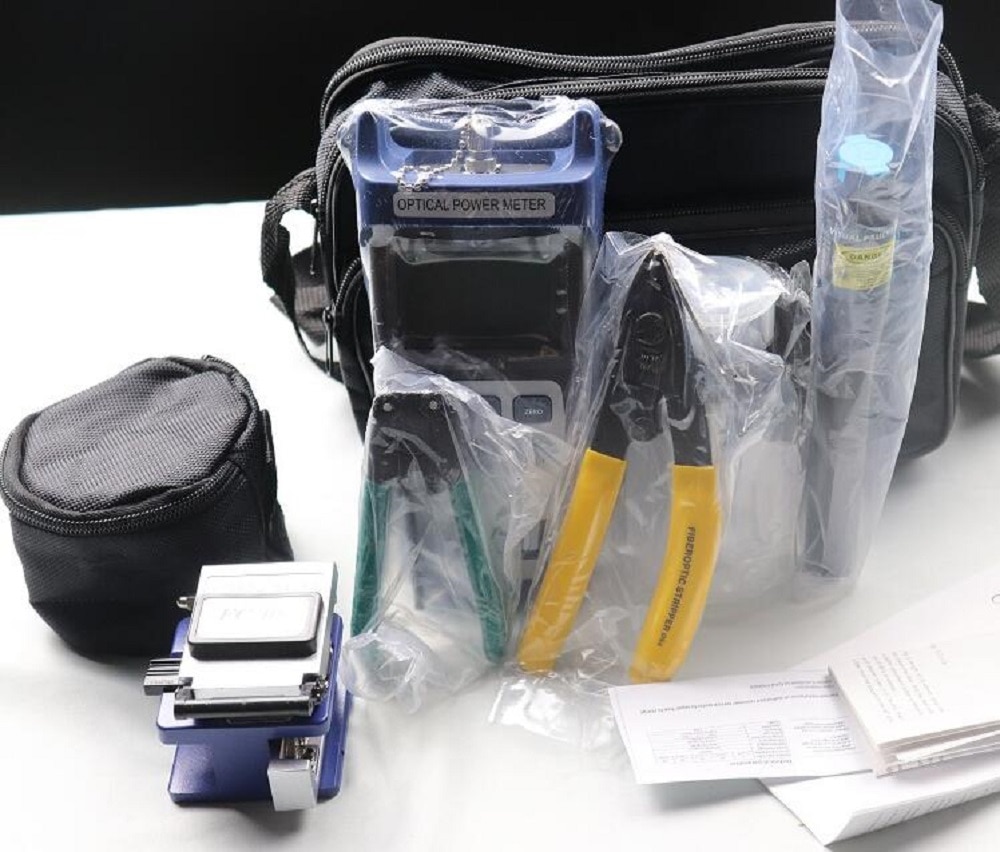 FTTH Fiber Optic Tool Kit with Fibra Optica Power Meter Visual Fault Locator