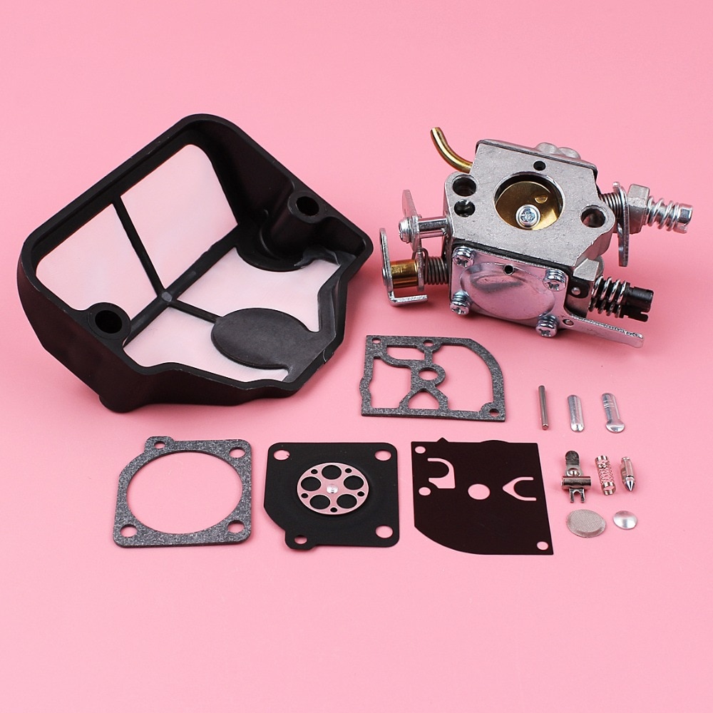 Förgasare luftfilter kolhydrat ombyggnad reparationssats för husqvarna 36 41 136 137 141 142 motorsåg reservdel zama  c1q-w29e