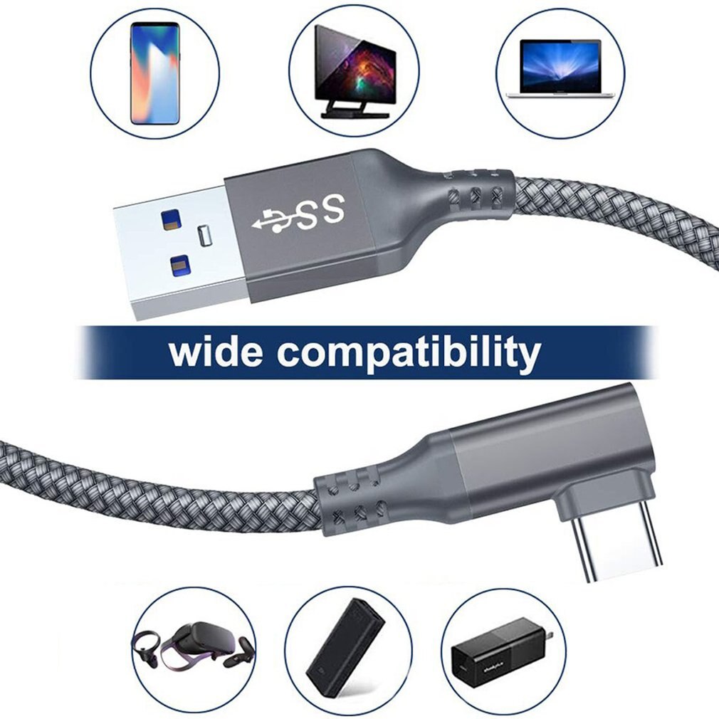 Cavo di collegamento cavi di ricarica rapida Usb 3.0 da 5M per accessori per cuffie a basso costo per trasferimento dati di realtà virtuale qu2