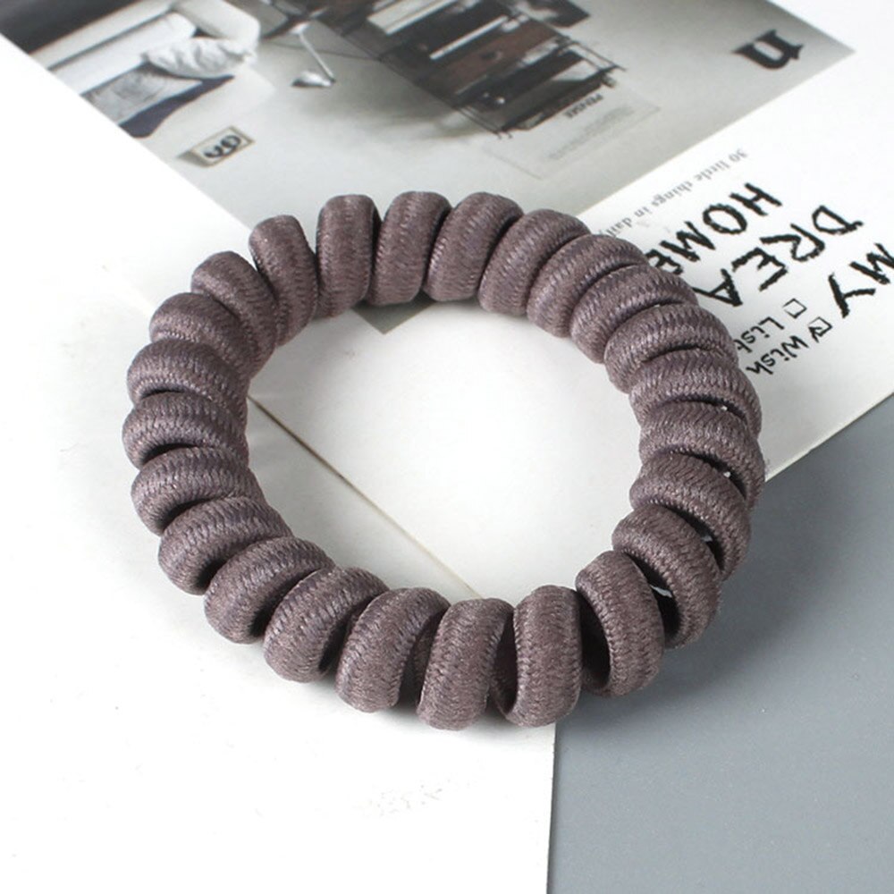 Elasticitet telefon spole hårbånd kvinder spiral hår bånd piger hårringe reb hestehale holder hår tilbehør styling værktøjer: 2