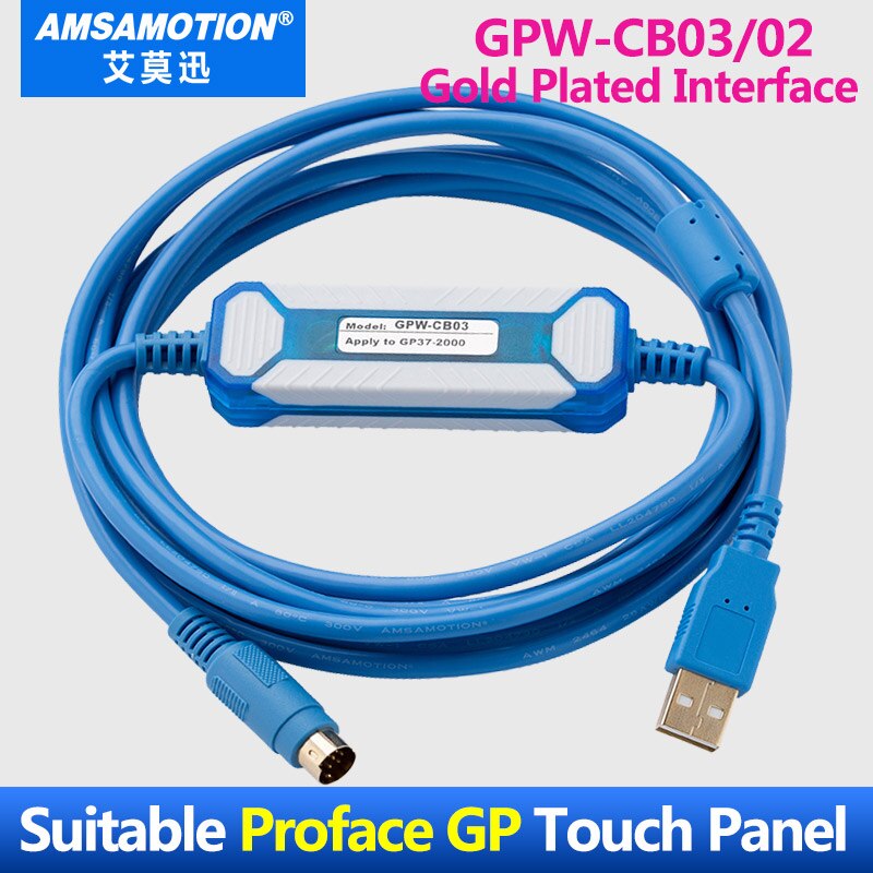 Amsamotion GPW-CB02 Communciation Cable Suitable Proface GP3000 Below Touch Screen Programming Cable GPWCB02 GPWCB03 Adapter: USB-GPW-CB02