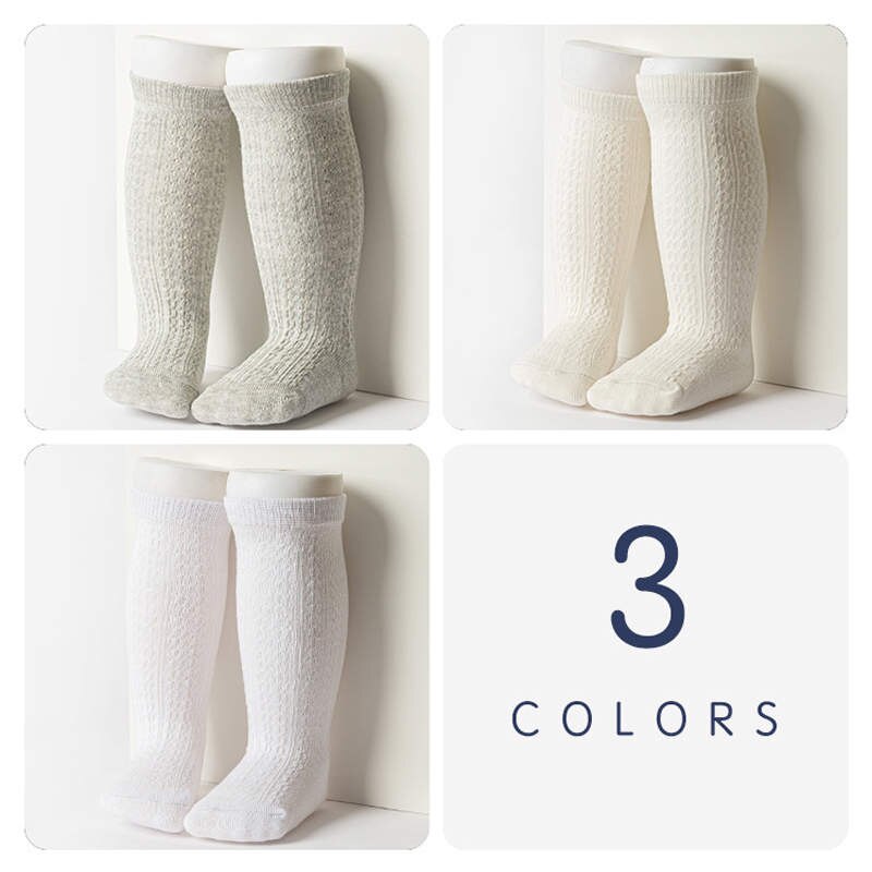 Wecute Neue Baby Mädchen Baumwolle Knie Hohe Socken Einfarbig freundlicher Kleinkind Doppel Nadel Kurze Socken Für freundlicher Baby socken