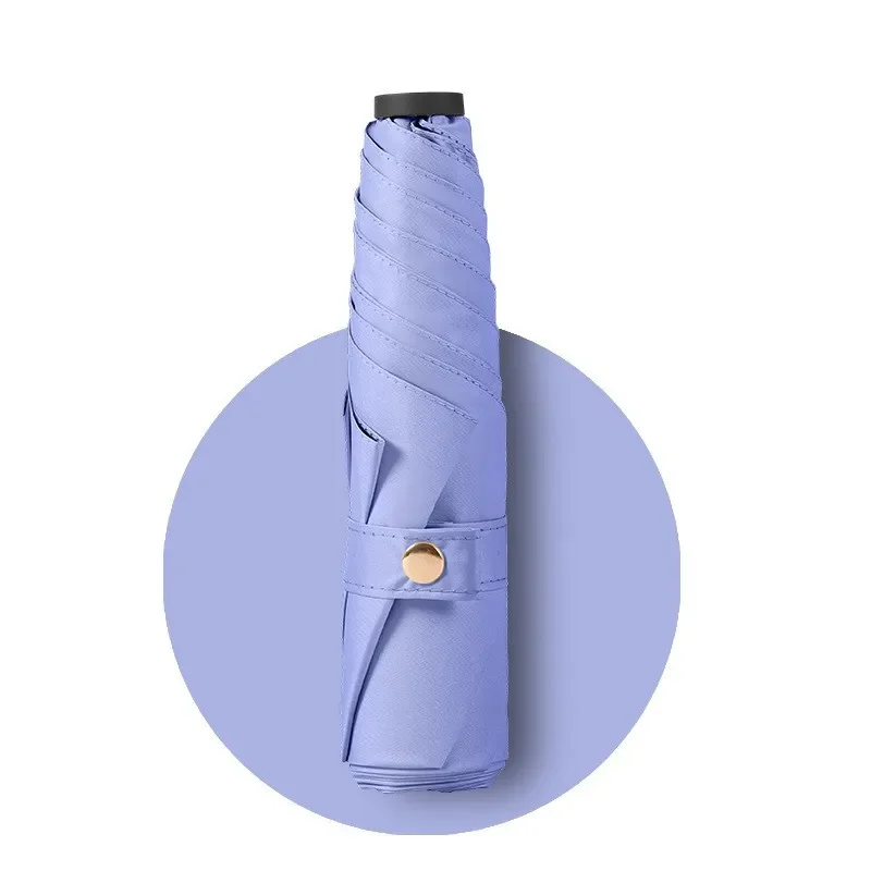 Guarda-chuva dobrável de fibra de carbono anti uv chuva guarda-sol elegante portátil à prova de vento lâmpada guarda-sol feminino e masculino: Branco