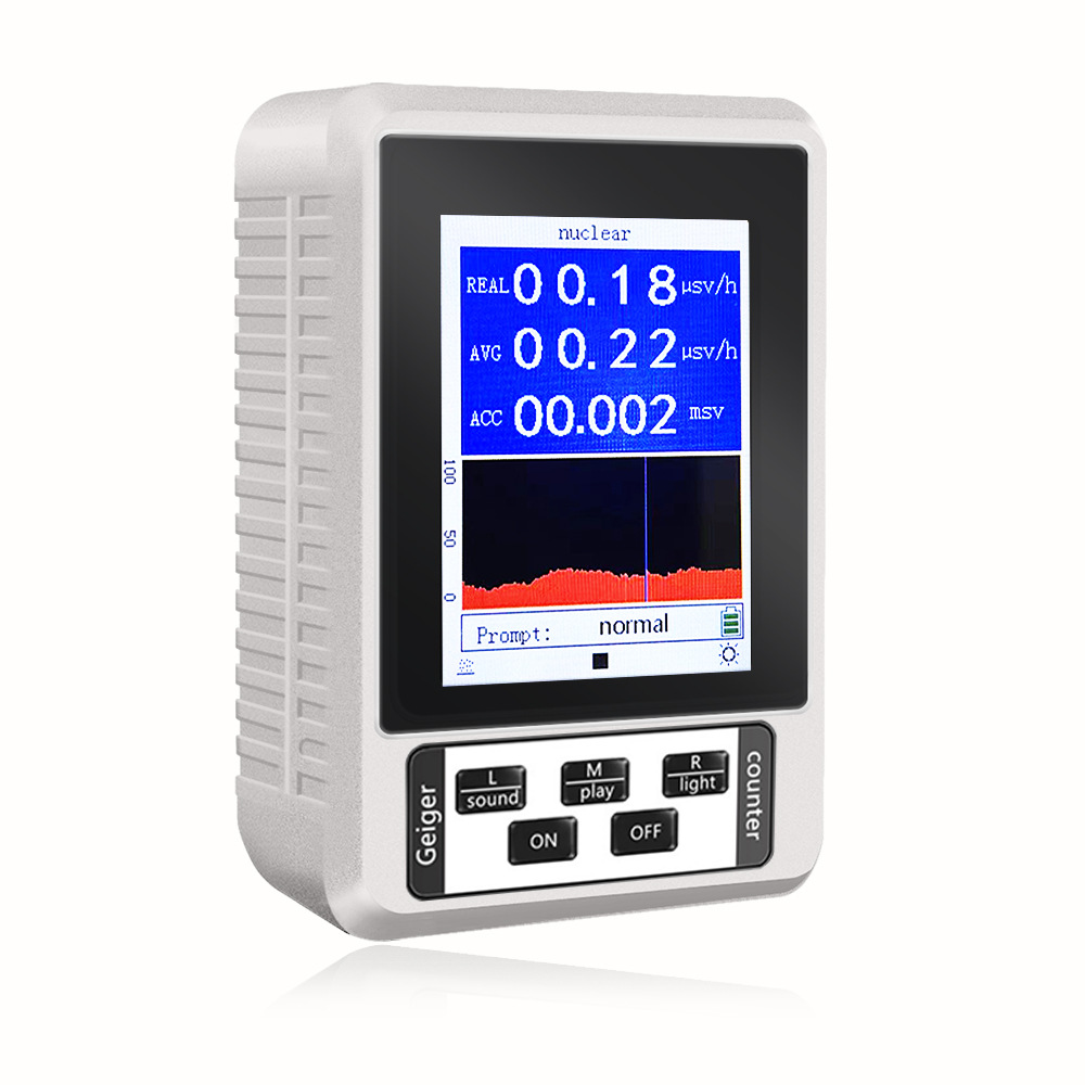 contador Geiger portátil de XR-1, Detector de radiación Nuclear, dosímetro Personal, probador de mármol, dosímetro de radiación de rayos X: Blanco