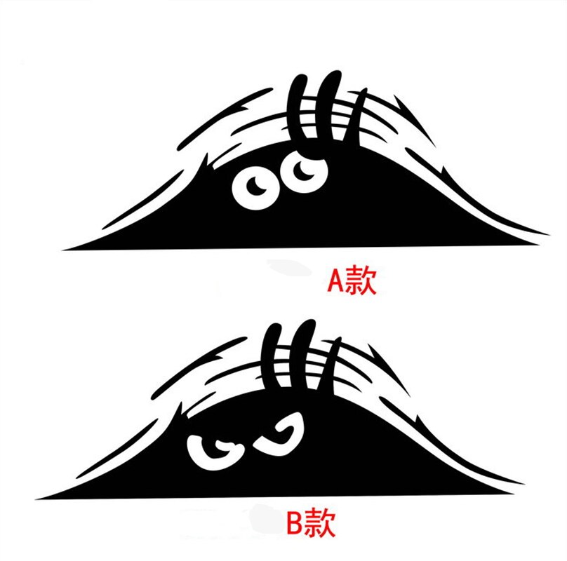 Elf Car Stickers Waterproof Self-adhesive Car decal Anti Scratch Auto Decoration Funny Peeking 3D Big Eyes Sticker Car Styling