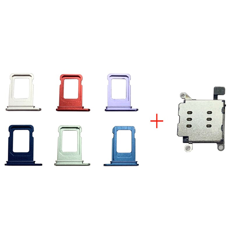 Bandeja de tarjeta SIM Dual original con lector de tarjeta Sim para iPhone 12, 12 Pro, adaptador de soporte de ranura, piezas de repuesto