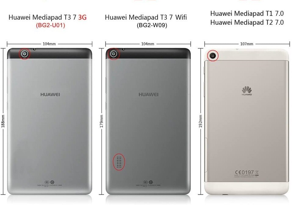 Mediapad  t1 7.0 kotelo 360 astetta kääntyvä folio pu nahkakansi huawei mediapadille  t1 7.0 t2 t3 3g t1-701u bgo -dl09 bgo -l03: Muut / T3 7.0 3g bg2-u01