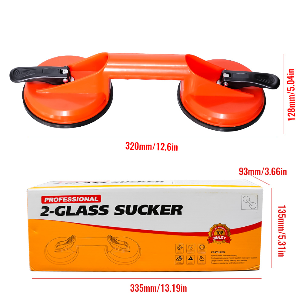 Glas Heben Saugnäpfe schwer Pflicht Vakuum ABS Griff Halfter für Aufzug Boden Fliesen Auto Auto Windschutzscheibe Reparatur Hand Werkzeuge: Silber