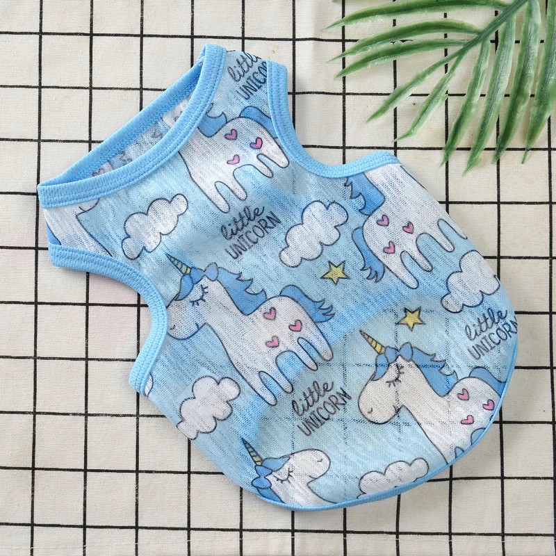 Summer Vest For Medium Large Dogs Cooling Pet Apparel Outfit French Bulldog Terrier Corgi Dachshund Clothing On Accessories: M / Blue