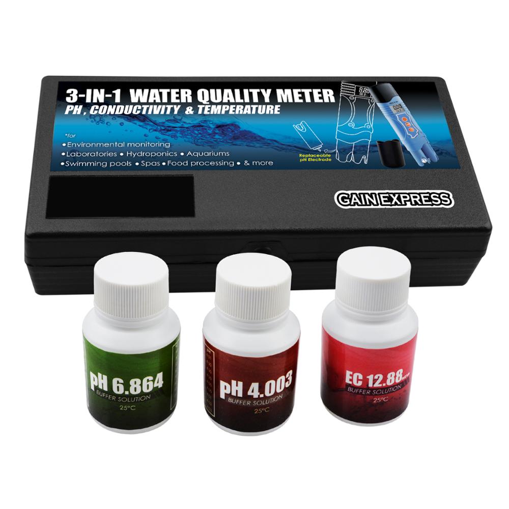 Produktbild von PH/EC-Leitfähigkeitsmessgerät Mit ATC-Wasserqualitätstester 0,0-14,0 PH