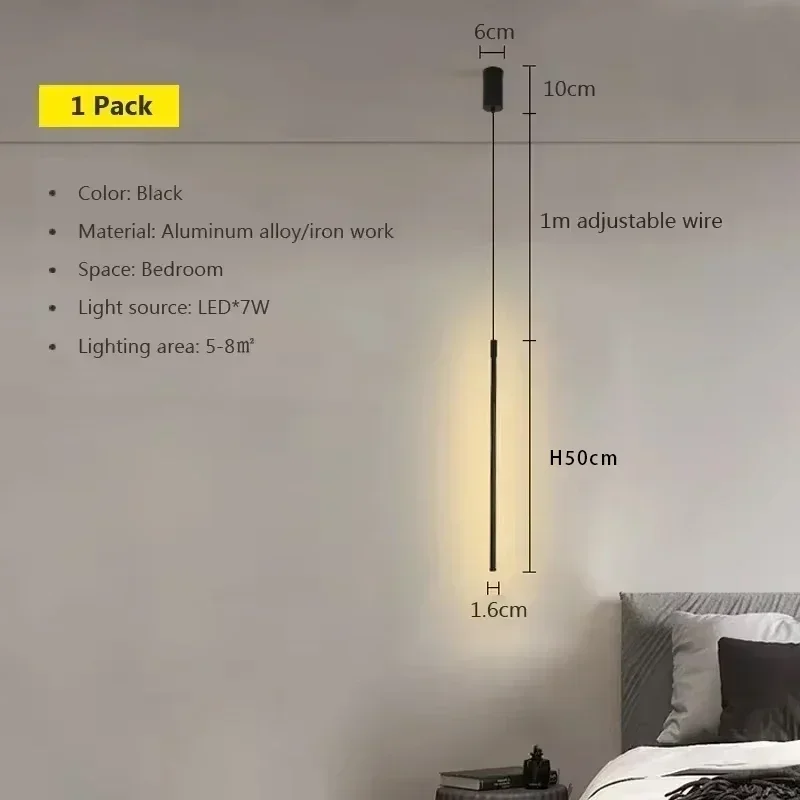 Moderna led-taklampor för sovrum sänglampa hängande bakgrundsljuskronor heminredning belysningsarmaturer lyster: Varm vit / Svart