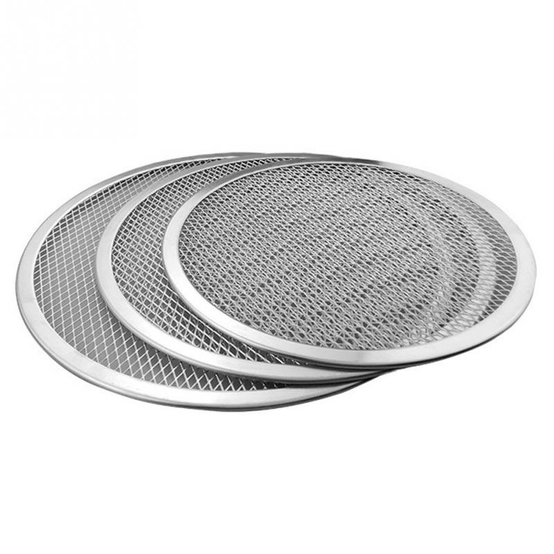 6 " -14 " genbrug non-stick aluminium pizza mesh skærm pasta bageplade net pizza holder bagværk til husholdnings pizza butik