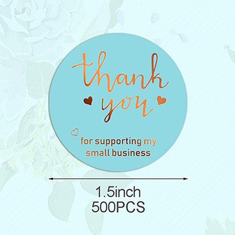 500pcs 1.5inch thank you stickers sealing labels self adheaive paper sticker wrapping supplies decorations