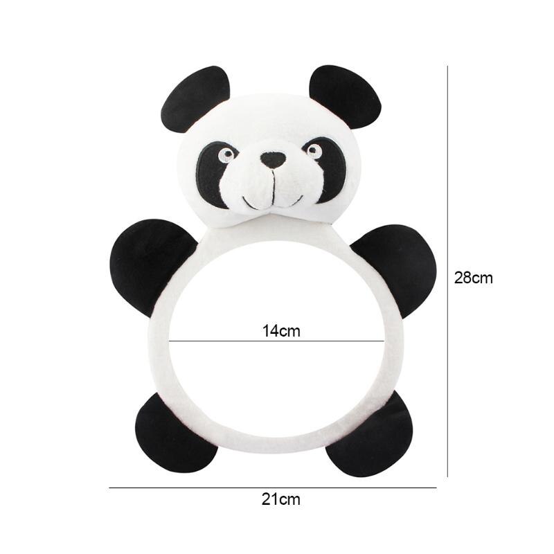 Justerbar bilinredning babyspegel vidsynt spädbarnsstol backspegel härlig panda elefantformade tillbehör