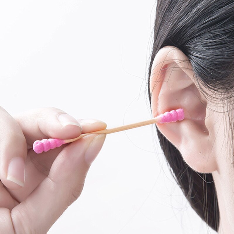 200pcs/Box Cotton Swab Ear Cleaning Cosmetic Double-headed Swabs Sticks Soft Makeup Cotton Bud Cleaning Makeup Tool TSLM1