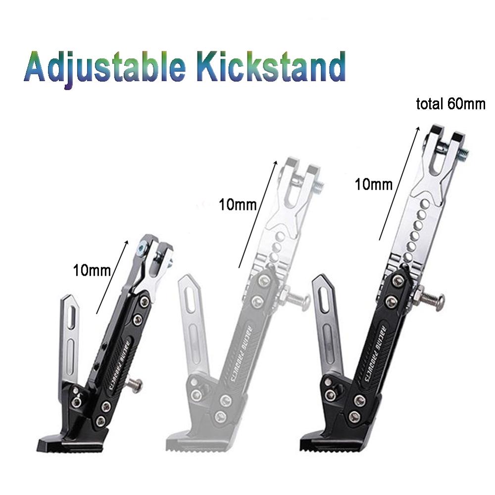 1Pc Verstelbare Kickstand Voet Side Stand Cnc Aluminium Voor Motorcycle Universal