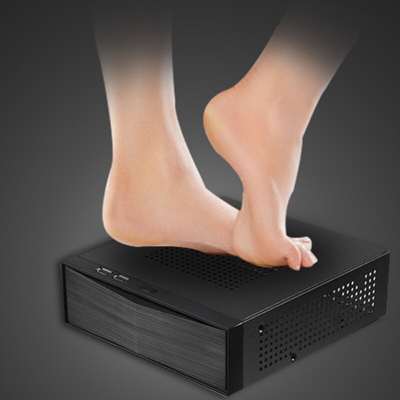 Desktop Power Supply Gaming HTPC Host Office Home 2.0 USB Mini ITX with Radiator Hole Computer Case Practical Horizontal Chassis