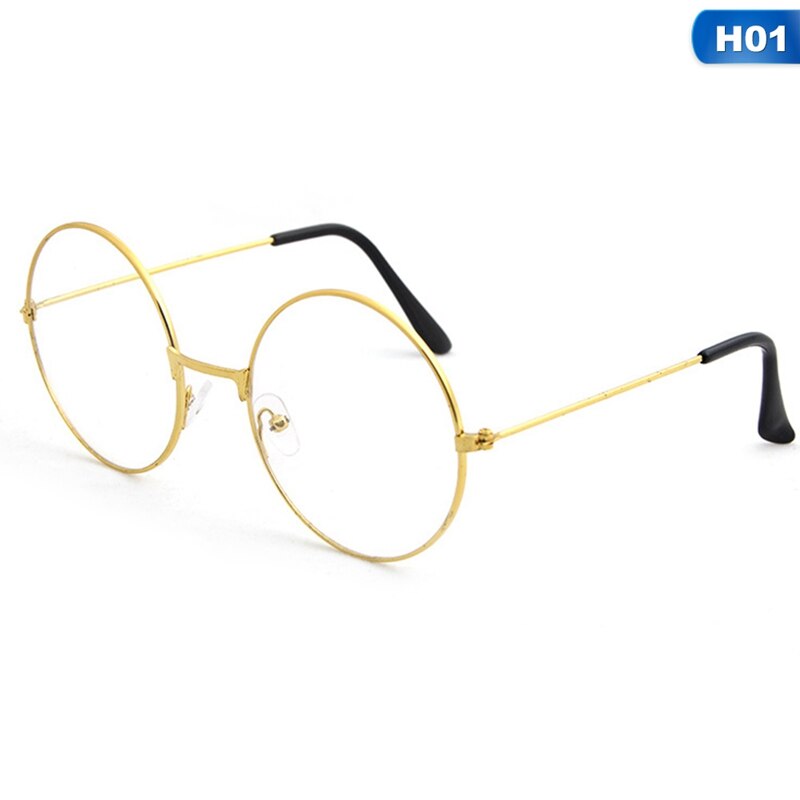 Lunettes rétro rondes plates, accessoires de photographie, monture métallique, nouvelles couleurs, directe: 1