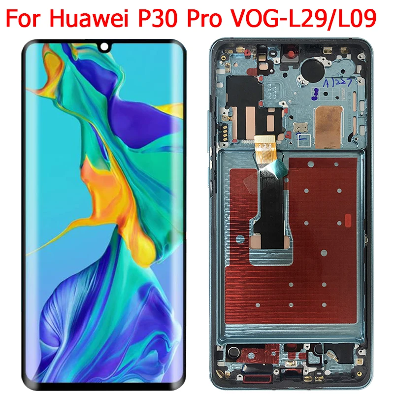 Skärm till Huawei P30 Pro LCD med Ram - 6.47" AMOLED Touch Screen Digitizer Panel